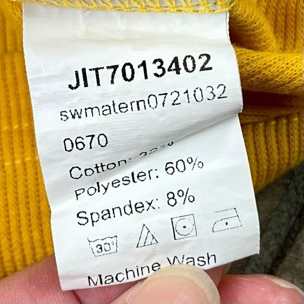 Shein Mustard Yellow Ribbed Button-Front Crop Top Small - Picture 10 of 10